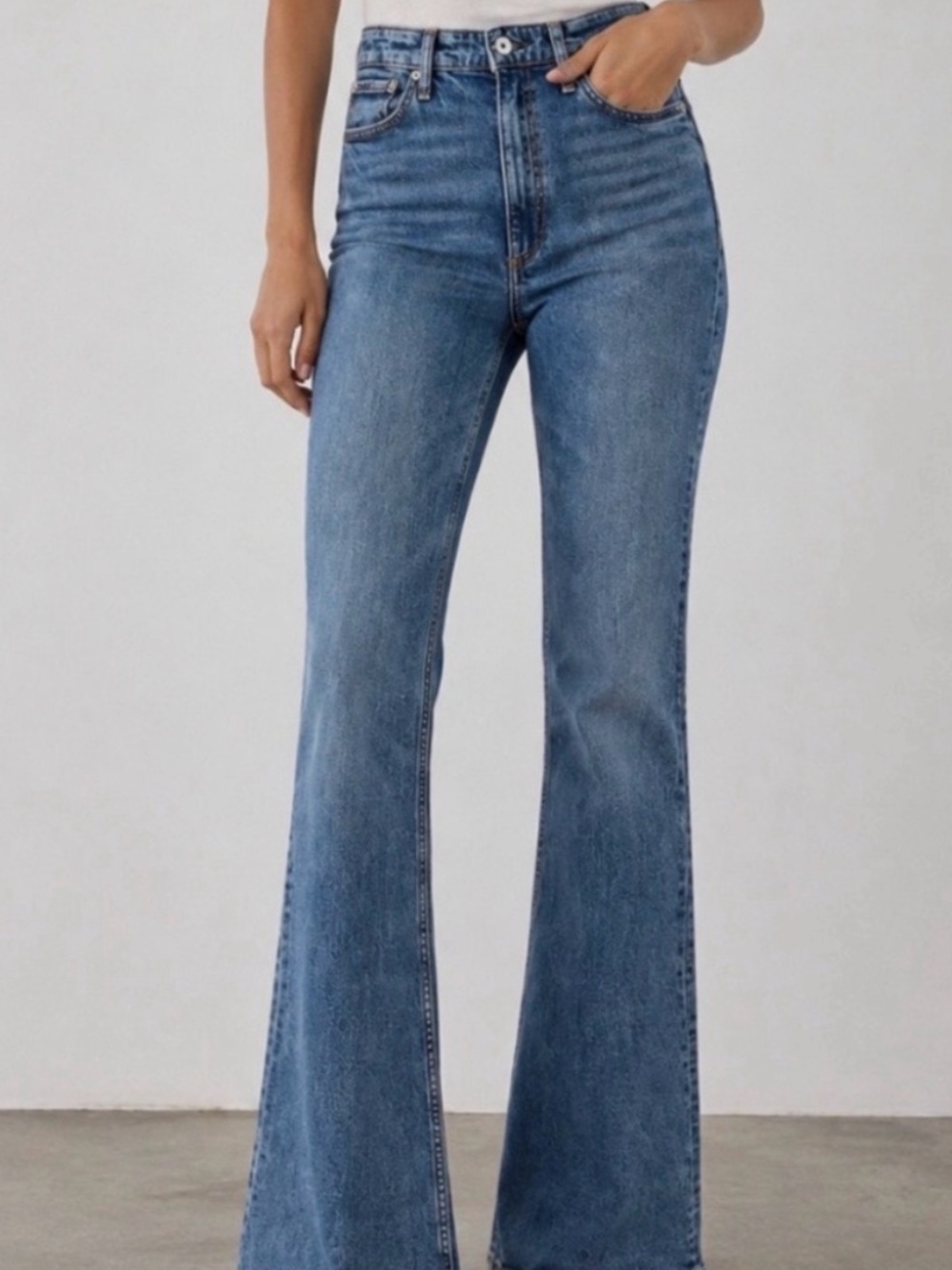 Rag & Bone | Casey High Rise Flare Jeans Norwalk Blue Boho Retro 70s 29